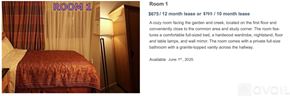 Ithaca house for rent - A bedroom with a bed and a window with curtains.