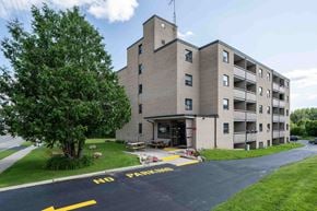 Acton apartment for rent - A building with a "No Parking" sign in front of it.