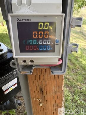 Jacksonville apartment for rent - A KETOTEK digital display shows 0.0W and 0.0 kWh.