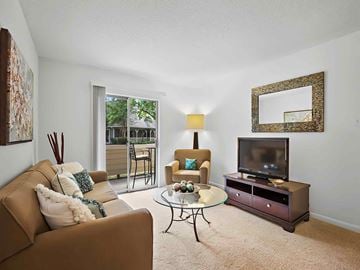 Mandeville apartment for rent - a living room with a couch and a tv