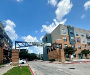 Round Rock apartment for rent - The entrance to La Frontiera Resort is marked by a large arch.