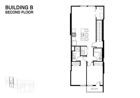 Floor plan for 2 beds, 2 baths, 1944 sqft