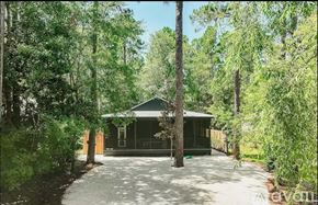Santa Rosa Beach house for rent - A house surrounded by trees in a forest.
