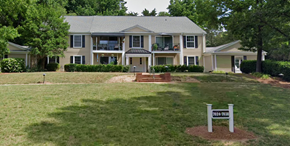 Charlotte apartment for rent - A house with a sign in front of it.