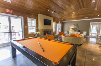 Lounge with complimentary coffee bar and billiard table