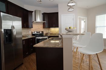 Granite countertops throughout
