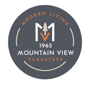 Flagstaff apartment for rent - A logo for Modern Living Mountain View Flagstaff from 1965.