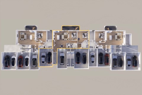 Floor plan for 2 beds, 2 baths, 1270 sqft