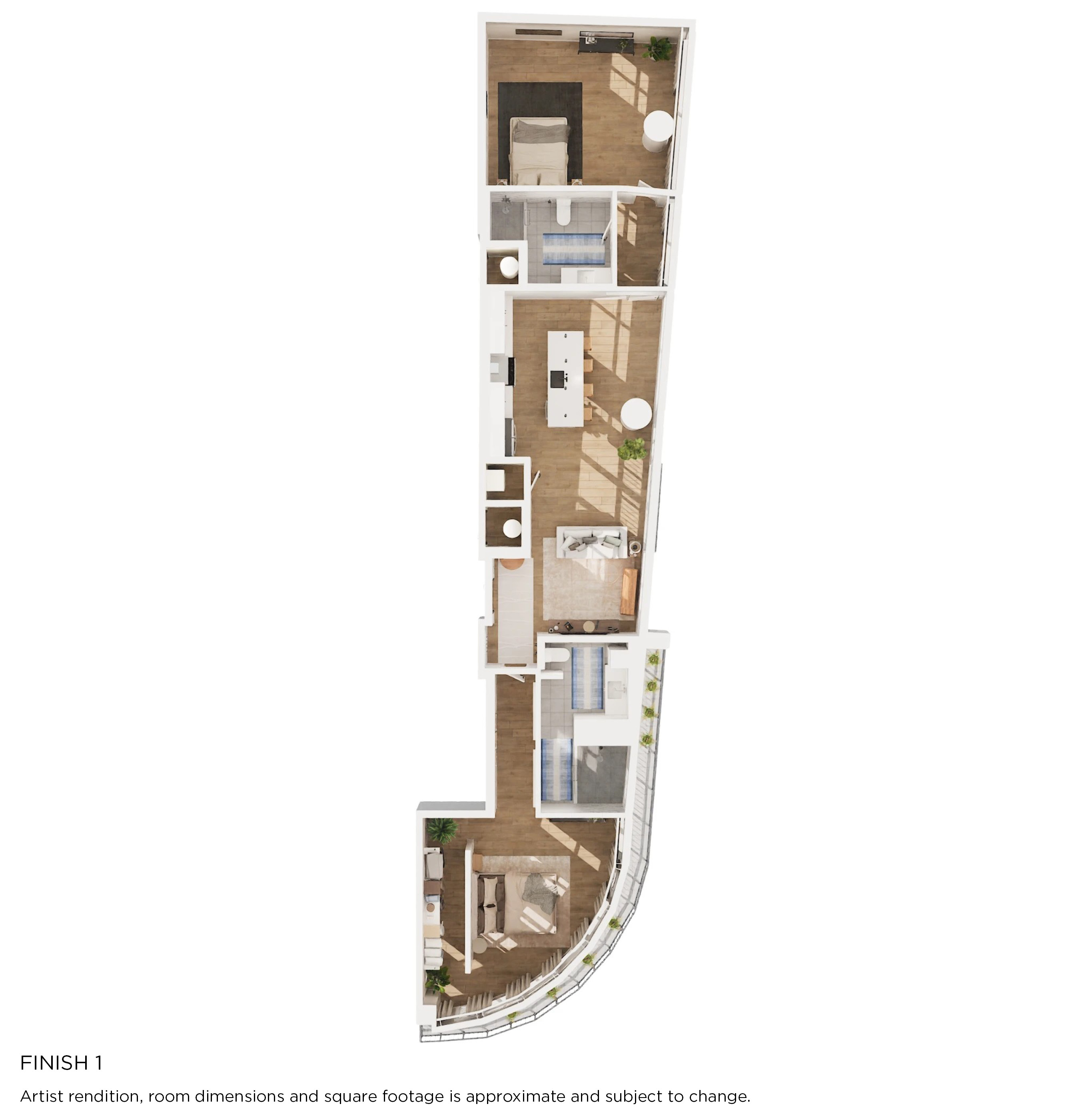 Floor plan for 2 beds, 2 baths, 1472 sqft