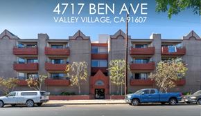Los Angeles apartment for rent - A street view of a residential building at 4717 Ben Ave, Valley Village, CA 91607.