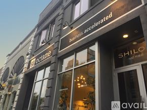 Richmond apartment for rent - A storefront with a sign that says "business accelerated" above the entrance.