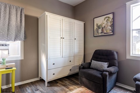 Floor plan for 1 bed, 1 bath