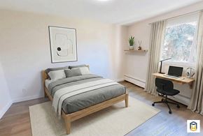 Edmonton apartment for rent - A gym with a variety of equipment including a leg press machine.