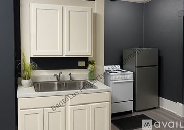 Macon apartment for rent - A kitchen with a stove and a sink.