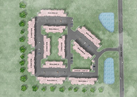 Floor plan for 1 bed, 1 bath, 1102 sqft