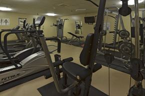 Clinton apartment for rent - a gym with weights and other exercise equipment