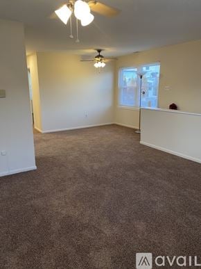 Philadelphia apartment for rent - A spacious room with carpeted floor and a window with blinds.