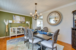 Lumberton Township house for rent - A dining room with a table set for four.