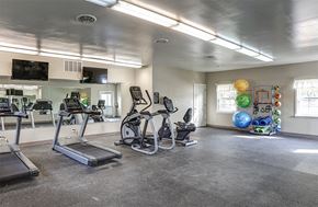 Ft. Wayne apartment for rent - Fitness Center with cardio machines and yoga area.