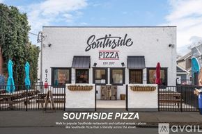 Chattanooga house for rent - A white building with a sign that says "Southside Pizza" on it.