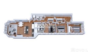 Chicago apartment for rent - A 3D floor plan of a building with the text "Lawistar Realty Group Chicago.com" on it.
