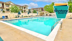 Whitehall apartment for rent - A pool with a sign that says Keystone Awards.