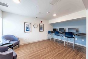 Arlington Heights apartment for rent - A conference room with a long table and chairs.