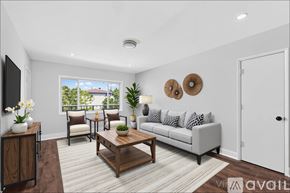 Los Angeles apartment for rent - A room with white cabinets and drawers and a wooden floor.