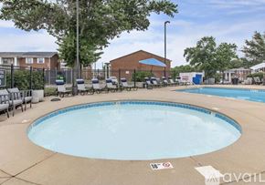 Nashville apartment for rent - A round above ground pool with a fence around it.