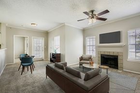 Mesquite apartment for rent - A swimming pool in front of apartment buildings.