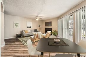 Charlotte apartment for rent - A dining room with a table and chairs.