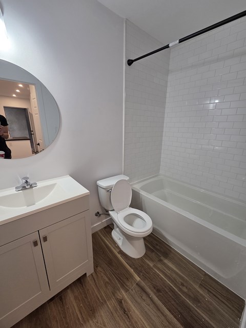 Floor plan for 1 bed, 1 bath