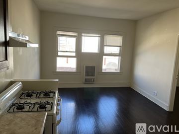 Los Angeles apartment for rent - A kitchen with a stove and a window.