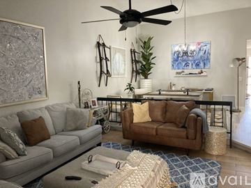 Winter Park condo for rent - A living room with a grey couch and a brown couch.