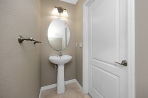 Clearwater house for rent - A white sink is in a small bathroom.