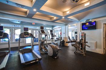 Newly renovated fitness center with cardio machines
