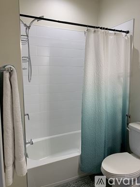 Silverthorne apartment for rent - A white towel hangs on a towel rack in a bathroom.