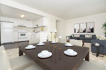 Vineland apartment for rent - a dining room and living room with a table and chairs