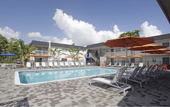 Resort style pool and sundeck
