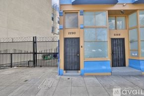 Oakland house for rent - The image shows a building with the numbers 2290 and 2288 on the doors.