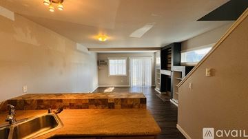 Spokane condo for rent - A kitchen with a sink and a window.