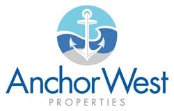 San Clemente apartment for rent - Anchor West Properties logo with a blue anchor and waves.