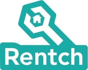Calgary apartment for rent - A logo with a magnifying glass and a house inside it, and the word "Rentch" below it.