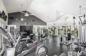 Tampa apartment for rent - A gym with treadmills, weights, and exercise equipment.