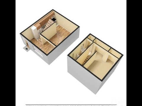Floor plan for 1 bed, 1 bath, 720 sqft