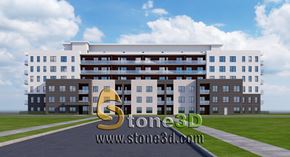 Dartmouth apartment for rent - A modern building with a large front and a clear sky above.