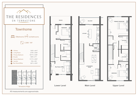Floor plan for 3 beds, 3.5 baths, 2000 sqft