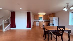 Sitka house for rent - A dining room with a table and chairs.