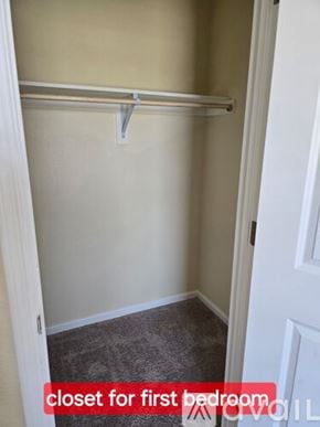 Bullhead City house for rent - A closet for the first bedroom is shown.