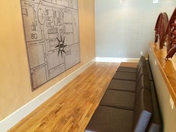 Pittsfield apartment for rent - a living room with a couch and a drawing on the wall